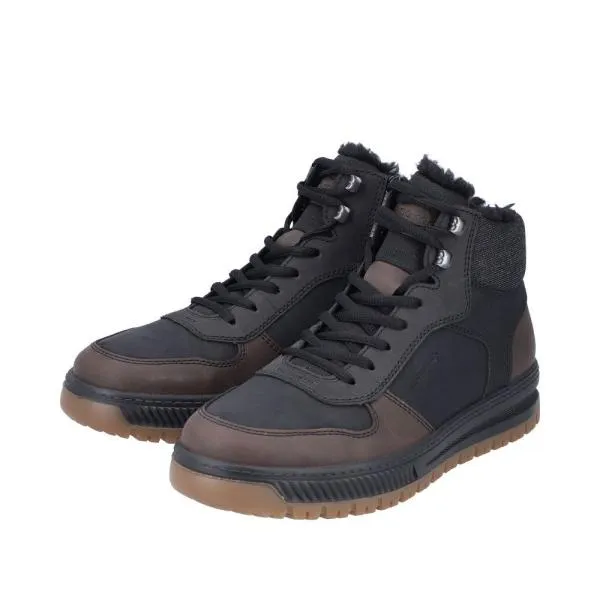 Rieker Herren Schnürboots TEX- Membran Warmfutter Extraweite H schwarz S23 38545-00