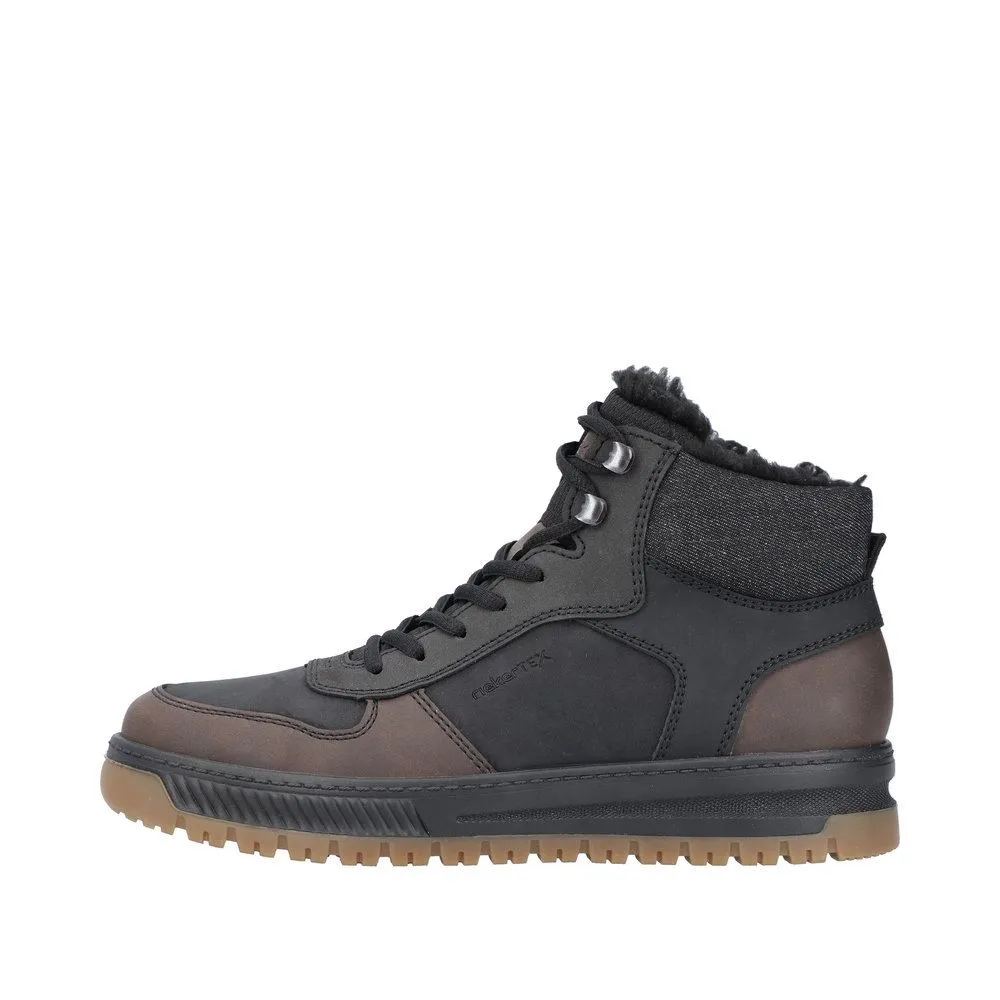 Rieker Herren Schnürboots TEX- Membran Warmfutter Extraweite H schwarz S23 38545-00