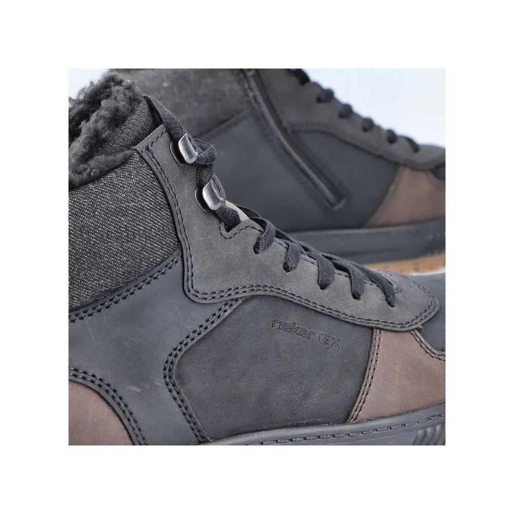 Rieker Herren Schnürboots TEX- Membran Warmfutter Extraweite H schwarz S23 38545-00