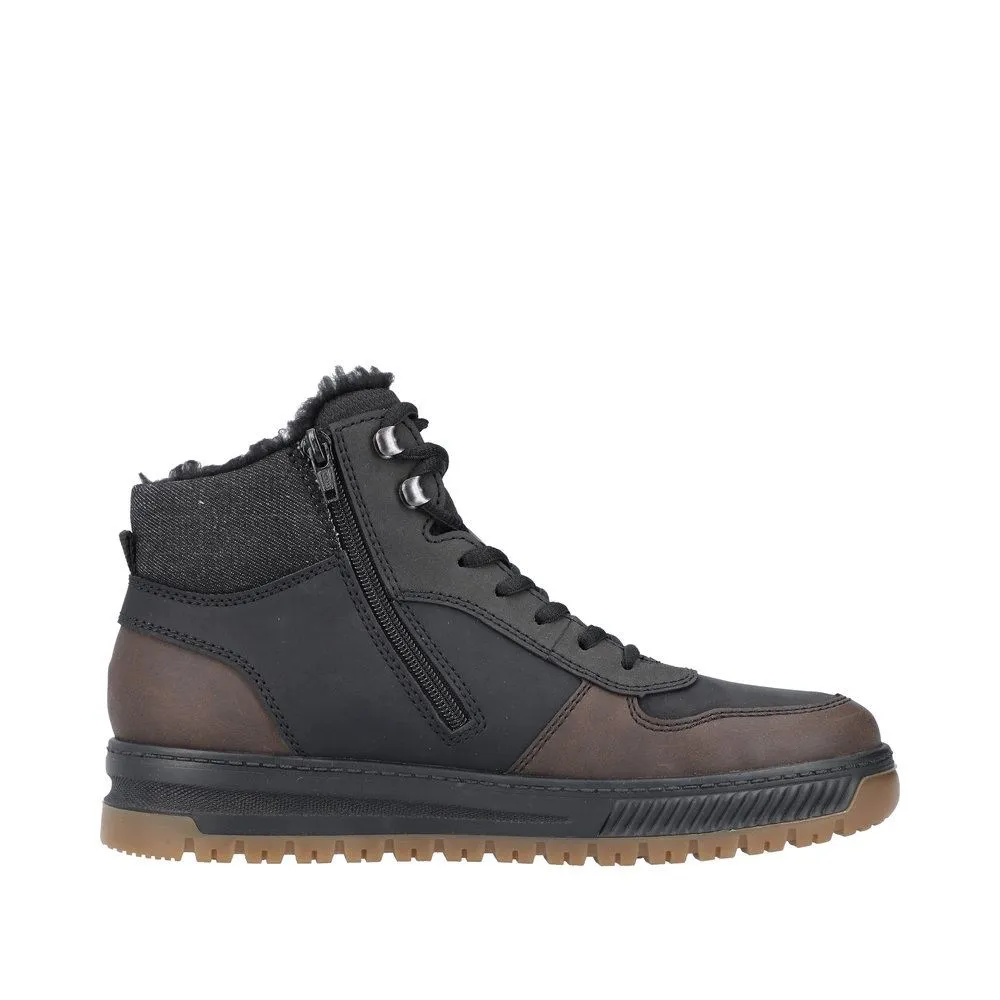 Rieker Herren Schnürboots TEX- Membran Warmfutter Extraweite H schwarz S23 38545-00