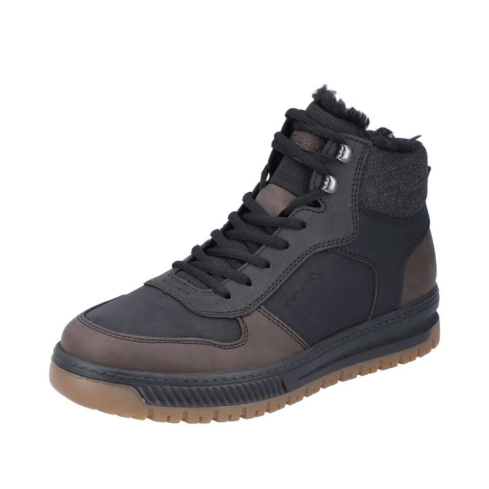 Rieker Herren Schnürboots TEX- Membran Warmfutter Extraweite H schwarz S23 38545-00