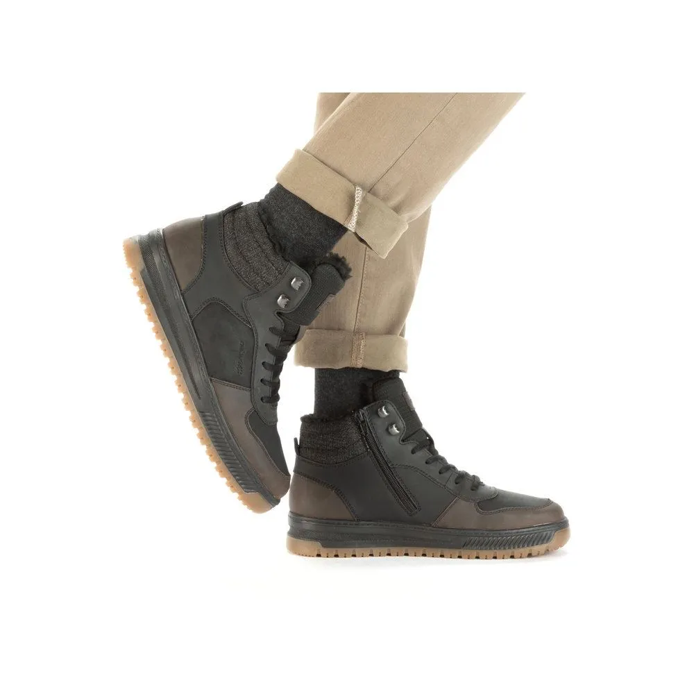 Rieker Herren Schnürboots TEX- Membran Warmfutter Extraweite H schwarz S23 38545-00